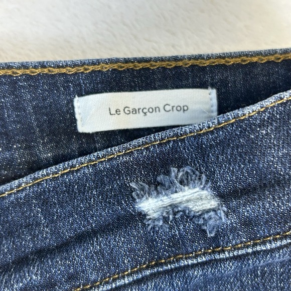 Frame Le Garcon Crop Denim Jeans Dark Wash Jeans Straight Leg Women's Size 30 - Picture 5 of 10